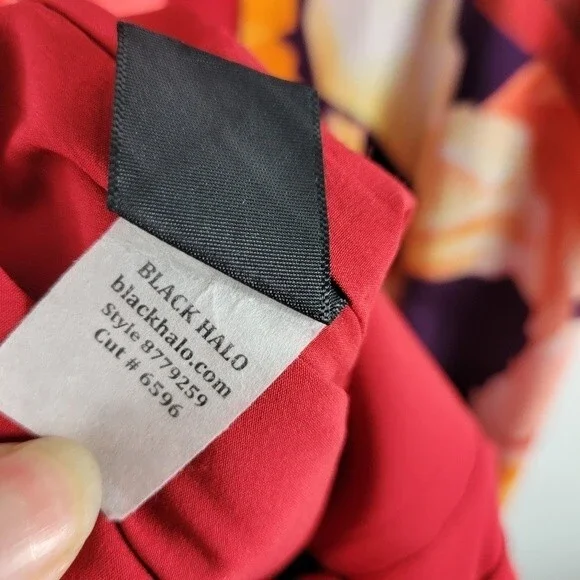 Black Halo Rohan Watercolor Floral Sleeveless Pencil Midi Sheath Dress 8 - Picture 13 of 13